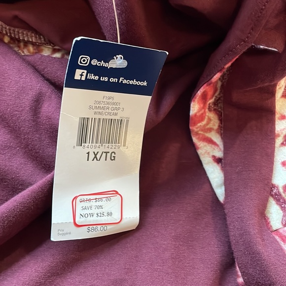 NWT Chaps sleeveless dress size 1X - Picture 3 of 3